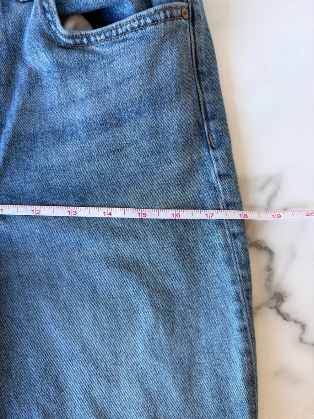 Denim Forum The Arlo High Rise Straight size 28 Medium Wash Denim Button Fly - Picture 12 of 13